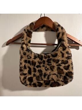Y2K Cheetah Print Fuzzy Handbag Excellent Condition